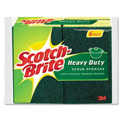 Heavy-Duty Scrub Sponge, 4 1/2&quot; x 2 7/10&quot; x 3/5&quot;,
