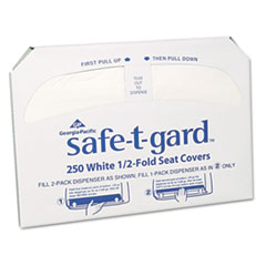 Half-Fold Toilet Seat Covers, White, 250/Pack, 20