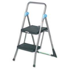 Commercial 2-Step Folding Stool, 300lb Cap, 20 1/2w x