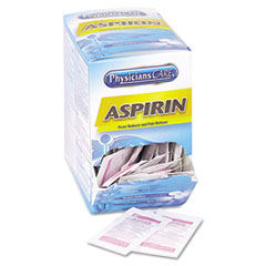 Aspirin Medication, Two-Pack, 50 Packs/Box