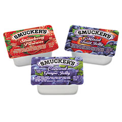 Smucker&#39;s Jam Assortment, Single Serving Packs, .5oz,