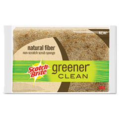 Light-Duty Natural Fiber Scrub Sponge, 4 1/2 x 2 7/10,