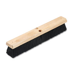 Floor Brush Head, 2 1/2&quot; Black Tampico Fiber, 18&quot;