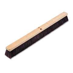 Floor Brush Head, 3 1/4&quot; Maroon Stiff Polypropylene,
