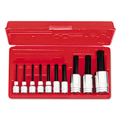 10-Piece Hex-Bit Socket Set, For 3/8&quot; and 1/2&quot; Drives