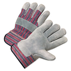 2000 Series Leather Palm Gloves, Gray/Red, Large, 12