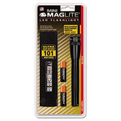 Mini LED Flashlight, 2AA (Included), Black