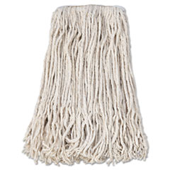 Banded Cotton Mop Head, #24, White, 12/Carton