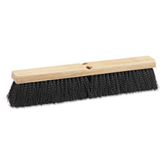 Floor Brush Head, 18&quot; Wide, Black, Medium Weight,