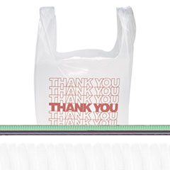 &quot;Thank You&quot; Handled T-Shirt Bags, 11 1/2 x 21,