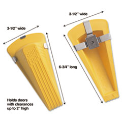 Giant Foot Magnetic Doorstop, No-Slip Rubber Wedge, 3 1/2w