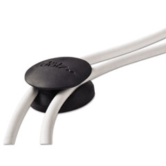 Cord Guides for Desks &amp; Workstations, Black, 4/Pack