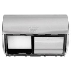 Compact Coreless Side-by-Side 2-Roll Dispenser, 10.13 x