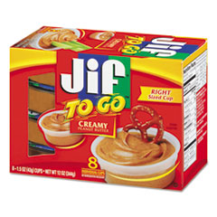 Spreads, Creamy Peanut Butter, 1.5 oz Cup, 8/Box