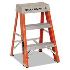 Fiberglass Heavy Duty Step Ladder, 28 3/8&quot;, 2-Step,