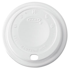 Cappuccino Dome Sipper Lids, 8-10oz Cups, White,