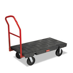Platform Truck, 2000-lb Cap, 24w x 48d x 7h, Black