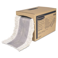 Cut To Length Dust Mops, Cotton, White, Cut-End, 5 x