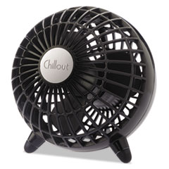 Chillout USB/AC Adapter Personal Fan, Black,