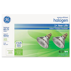 Energy-Efficient Halogen 60 Watt PAR38 Floodlight, 2/Pack