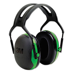 PELTOR X1 Earmuffs, 22 dB NRR, Green