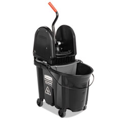 Executive WaveBrake Down-Press Mop Bucket, Black,