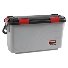 Executive Microfiber Charging Mop Bucket, Gray/Black,