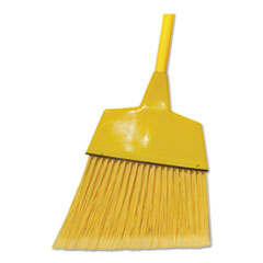 Corn/Fiber Angled-Head Lobby Brooms, 42&quot;, Yellow, 12/Carto