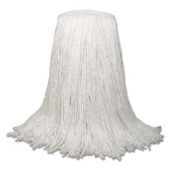Banded Rayon Cut-End Mop Heads, White, 20 oz, 1 1/4&quot;