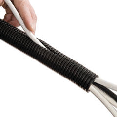 Cable Tidy Tube, 1 1/4&quot; Diameter x 43&quot; Long, Black