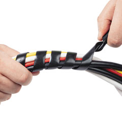 Cable Tidy Wrap, 1/4&quot; - 2&quot; Diameter x 98&quot; Long, Black