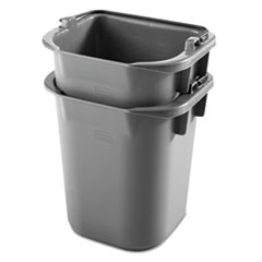 Executive Heavy-Duty Pail, Gray, Plastic, 9 3/10W x 7