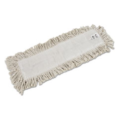 Cut-End Blended Dust Mop Heads, Cotton, 24&quot; x 5&quot;,