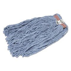 Cut-End Blend Mop Head, Cotton/Synthetic, Blue, 20