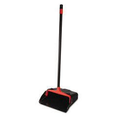 Maxi-Plus Lobby Dust Pan with Rear Wheels, Black, 13&quot;Wide,