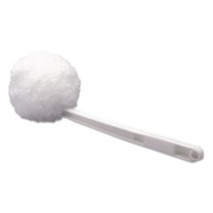 Deluxe Bowl Mop, 10&quot; Handle, 2&quot; dia. Head, Plastic, White,