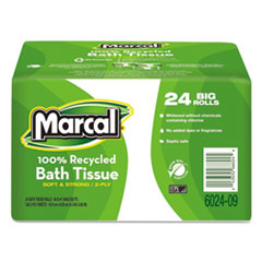 100% Recycled  Bundle Two-Ply Bath Tissue Roll, White, 168