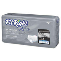 FitRight Active Male Guards, 6 x 11, White, 52/Pack