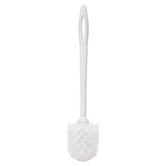 Toilet Bowl Brush, 14 1/2&quot;, White, Plastic