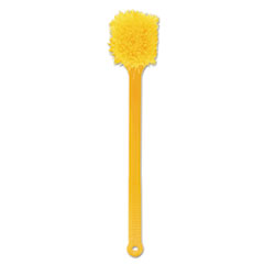 Long Handle Scrub, 20&quot; Long Plastic Handle, Yellow Handle