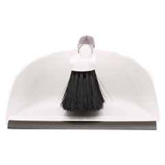 Duster Brush w/Plastic Dustpan, White