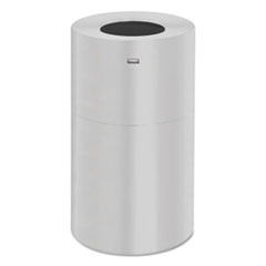 2-Piece Open Top Indoor Receptacle, Round, Galvanized