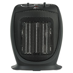 Ceramic Heater, 7 1/8&quot;w x 5 7/8&quot;d x 8 3/4&quot;h, Black