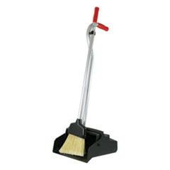 Ergo Dustpan With Broom, 12 Wide, Metal w/Vinyl Coated