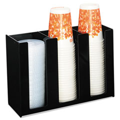 Cup Holder, 12 x 4 x 8, Black, Acrylic
