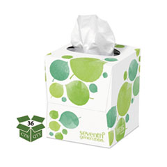 100% Recycled Facial Tissue, 2-Ply, 85/Box, 36/Carton