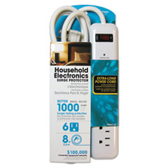 Household Electronics Surge Protectors, 6 Outlets, 1000