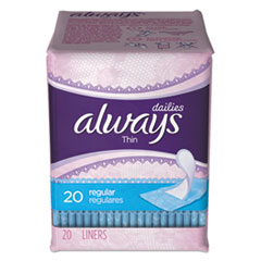 Dailies Thin Liners, Regular, 20/Pack
