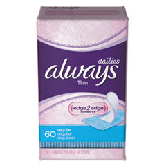 Dailies Thin Liners, Regular, 60/Pack