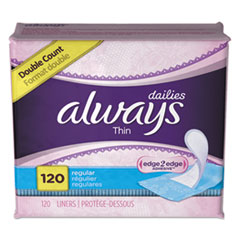 Dailies Thin Liners, Regular, 120/Pack